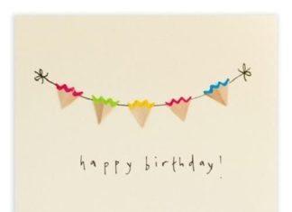+ 112 happy birthday wishes : Birthday Bunting Pencil Shavings Card