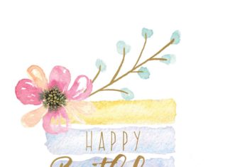 + 112 happy birthday wishes : Birthday Card Watercolor Striped Cake – Default Title