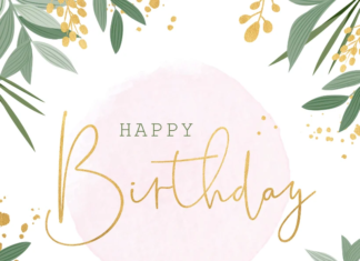 + 112 happy birthday wishes : Botanische verjaardagskaart met gouden accenten | Kaartje2go