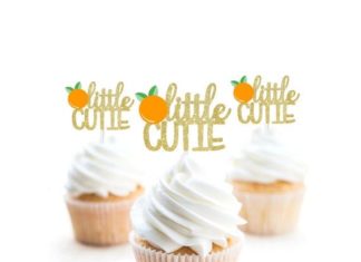 + 74 birthday party decorations : Little Cutie Cupcake Toppers Little Cutie ToppersOrange | Etsy