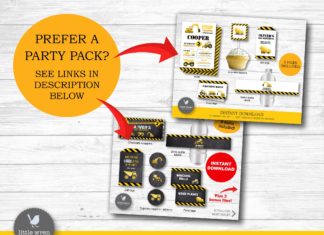 + 74 birthday party decorations : Construction Party Invitation, INSTANT DOWNLOAD, invite, Construction birthday party, digger, dump Truck, digital file, editable