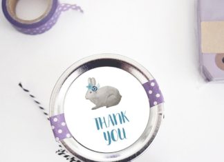+ 74 birthday party decorations : Bunnies Party Thank You Stickers