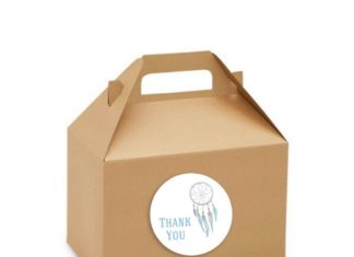 + 74 birthday party decorations : Dreamcatcher and Feathers Thank You Stickers