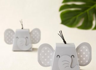 + 74 birthday party decorations : Elephant Favor Box (Set of 12)