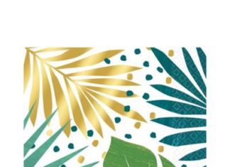 + 74 birthday party decorations : Metallic Gold Key West Palm Leaf Lunch Napkins 16ct | Party Supplies