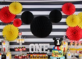 + 74 birthday party decorations : Mickey Mouse 1st Birthday Party