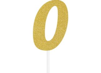 + 74 birthday party decorations : No Mess Glitter Cake Topper # 9