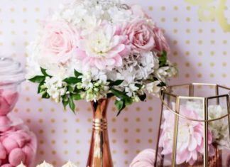 + 74 birthday party decorations : Copper, Pink & Gold Princess Party | Kara’s Party Ideas