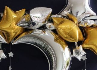 + 74 birthday party decorations : Glittery Silver Star Garland